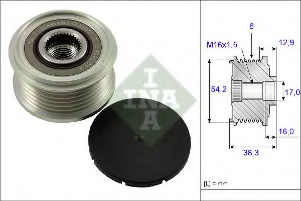 INA - 535 0062 10 - Механизм свободного хода генератора (Генератор)