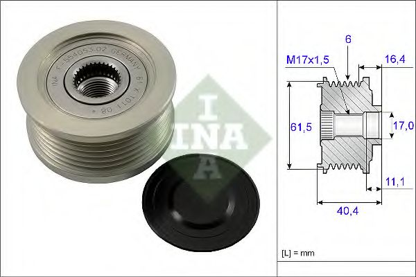 INA - 535 0115 10 - Механизм свободного хода генератора (Генератор)