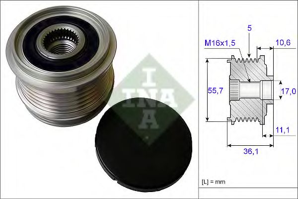 INA - 535 0161 10 - Механизм свободного хода генератора (Генератор)