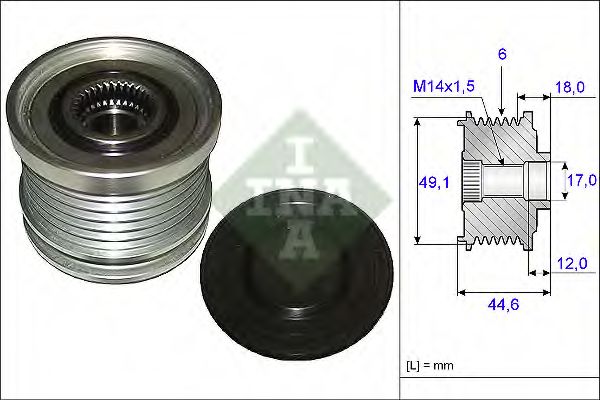 INA - 535 0182 10 - Механизм свободного хода генератора (Генератор)