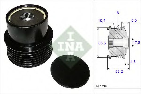 INA - 535 0195 10 - Механизм свободного хода генератора (Генератор)