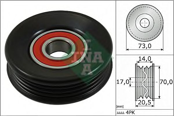 INA - 531 0853 10 - Натяжной ролик, поликлиновойремень (Ременный привод)