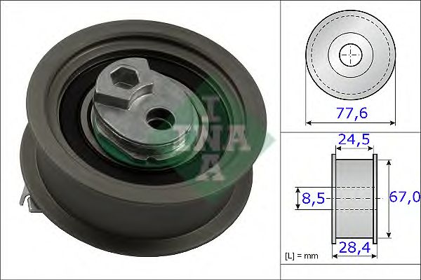 INA - 531 0851 10 - Натяжной ролик, ремень ГРМ (Ременный привод)