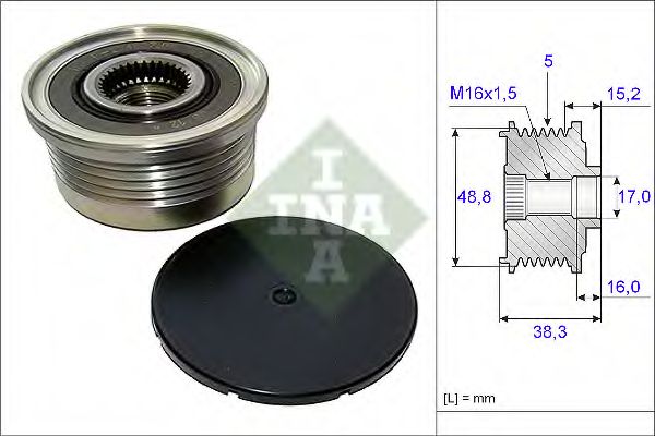 INA - 535 0048 10 - Механизм свободного хода генератора (Генератор)