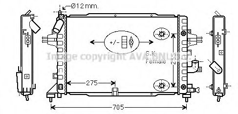 AVA QUALITY COOLING - OL2467 - Радиатор, охлаждение двигателя (Охлаждение)