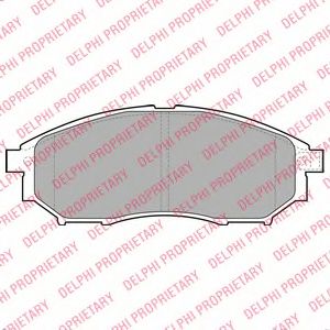 DELPHI - LP2030 - Комплект тормозных колодок, дисковый тормоз (Тормозная система)