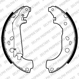 DELPHI - LS2014 - Комплект тормозных колодок (Тормозная система)