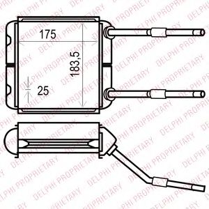 DELPHI - TSP0525535 - Теплообменник, отопление салона (Отопление / вентиляция)