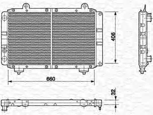 MAGNETI MARELLI - 350213453000 - Радиатор, охлаждение двигателя (Охлаждение)