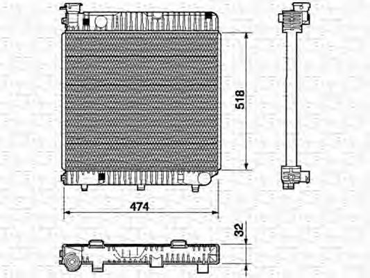 MAGNETI MARELLI - 350213523000 - Радиатор, охлаждение двигателя (Охлаждение)