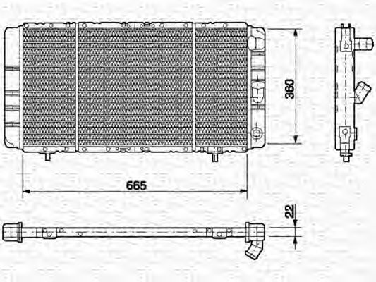 MAGNETI MARELLI - 350213624000 - Радиатор, охлаждение двигателя (Охлаждение)