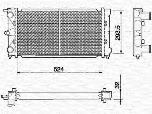 MAGNETI MARELLI - 350213645000 - Радиатор, охлаждение двигателя (Охлаждение)