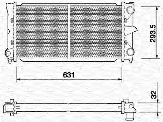 MAGNETI MARELLI - 350213648000 - Радиатор, охлаждение двигателя (Охлаждение)