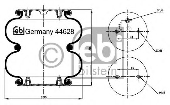 FEBI BILSTEIN - 44628 - Кожух пневматической рессоры (Пневматическая система)