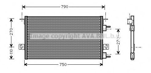 AVA QUALITY COOLING - CR5037 - Конденсатор, кондиционер (Кондиционер)