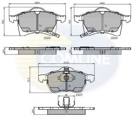 COMLINE - CBP3583 - Комплект тормозных колодок, дисковый тормоз (Тормозная система)