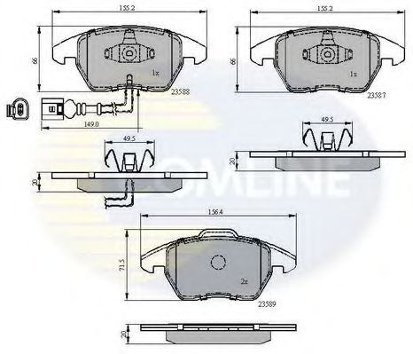 COMLINE - CBP11224 - Комплект тормозных колодок, дисковый тормоз (Тормозная система)