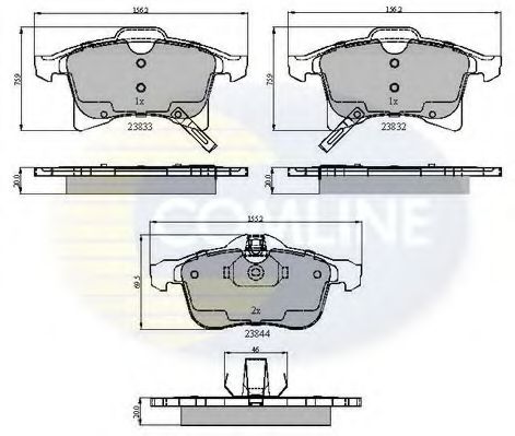 COMLINE - CBP31307 - Комплект тормозных колодок, дисковый тормоз (Тормозная система)