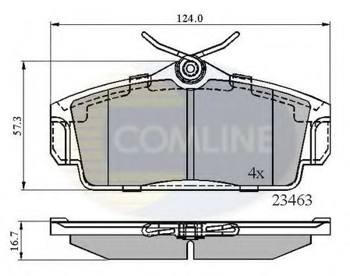 COMLINE - CBP0740 - Комплект тормозных колодок, дисковый тормоз (Тормозная система)