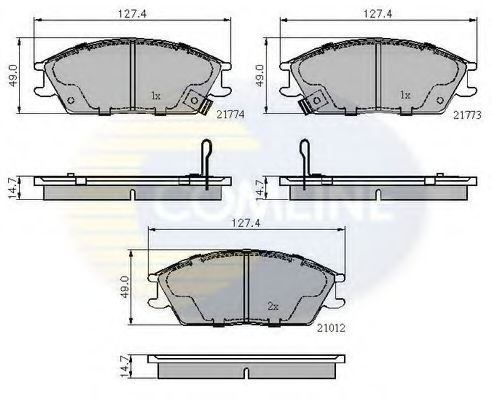 COMLINE - CBP3253 - Комплект тормозных колодок, дисковый тормоз (Тормозная система)