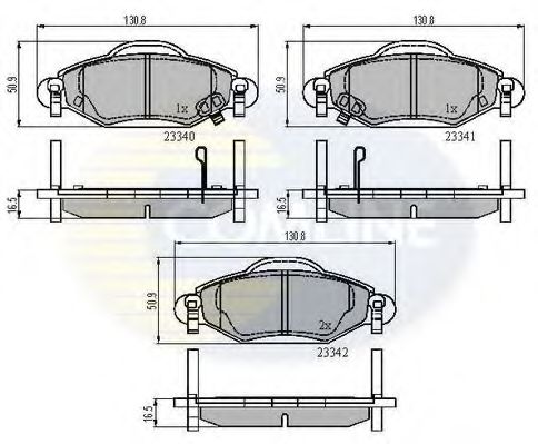 COMLINE - CBP31152 - Комплект тормозных колодок, дисковый тормоз (Тормозная система)