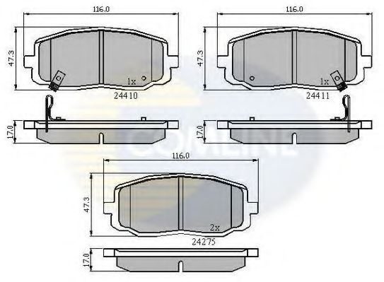 COMLINE - CBP31319 - Комплект тормозных колодок, дисковый тормоз (Тормозная система)