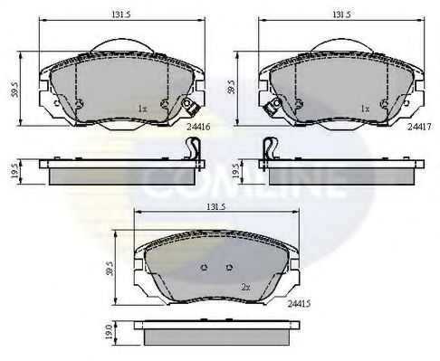 COMLINE - CBP31679 - Комплект тормозных колодок, дисковый тормоз (Тормозная система)