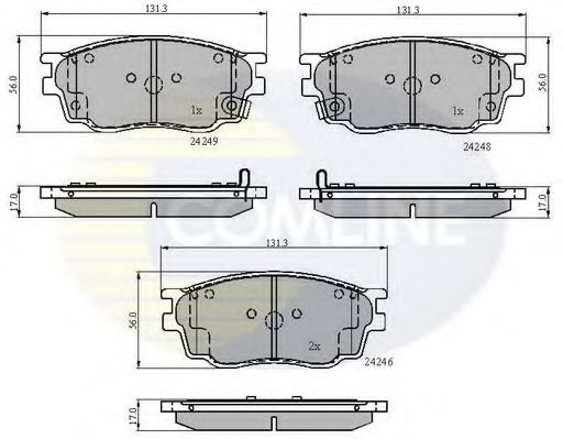 COMLINE - CBP3948 - Комплект тормозных колодок, дисковый тормоз (Тормозная система)