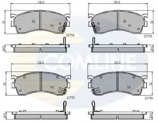 COMLINE - CBP3326 - Комплект тормозных колодок, дисковый тормоз (Тормозная система)