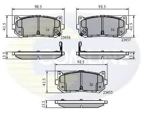 COMLINE - CBP3906 - Комплект тормозных колодок, дисковый тормоз (Тормозная система)