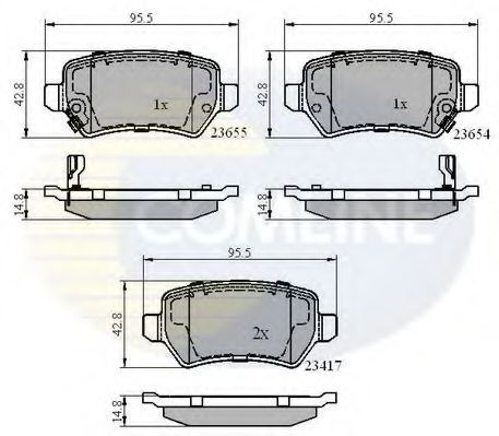 COMLINE - CBP31551 - Комплект тормозных колодок, дисковый тормоз (Тормозная система)