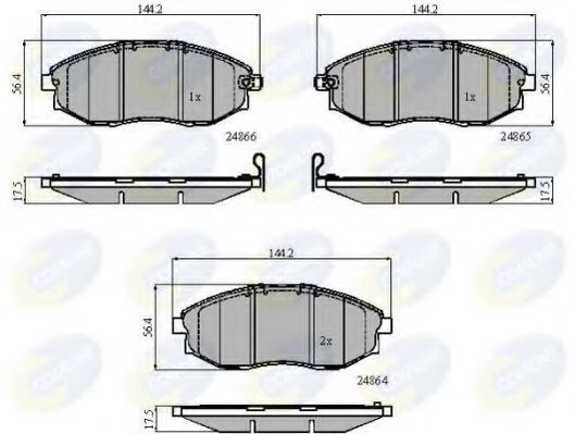 COMLINE - CBP31585 - Комплект тормозных колодок, дисковый тормоз (Тормозная система)