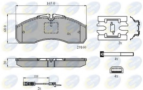 COMLINE - CBP21735 - Комплект тормозных колодок, дисковый тормоз (Тормозная система)