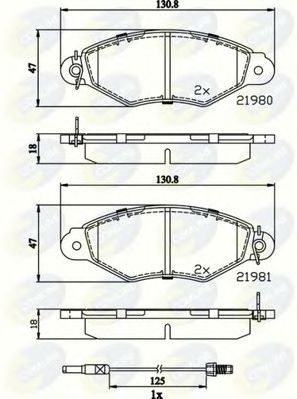 COMLINE - CBP2485 - Комплект тормозных колодок, дисковый тормоз (Тормозная система)