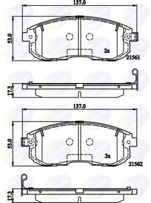 COMLINE - CBP32202 - Комплект тормозных колодок, дисковый тормоз (Тормозная система)