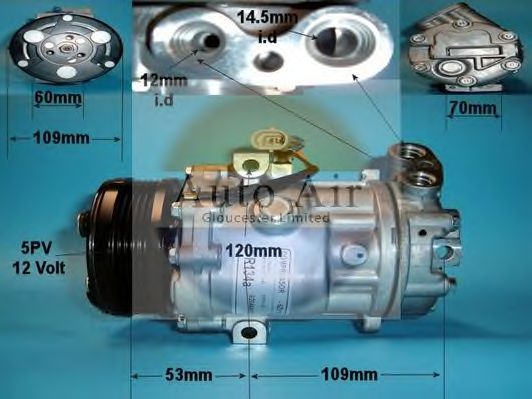 AUTO AIR GLOUCESTER - 14-4396P - Компрессор, кондиционер (Кондиционер)