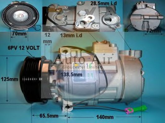 AUTO AIR GLOUCESTER - 14-9692P - Компрессор, кондиционер (Кондиционер)