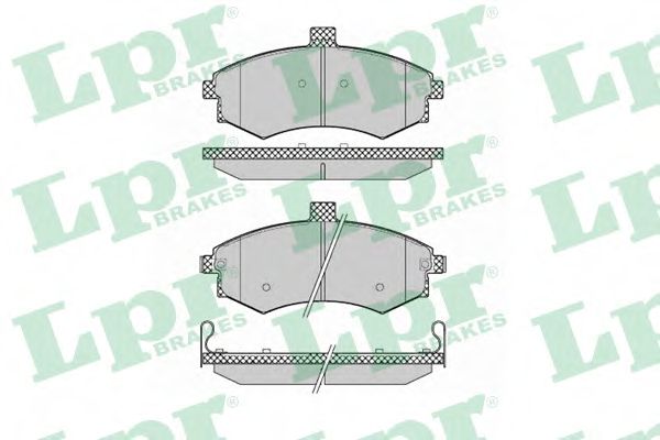 LPR - 05P1374 - Комплект тормозных колодок, дисковый тормоз (Тормозная система)