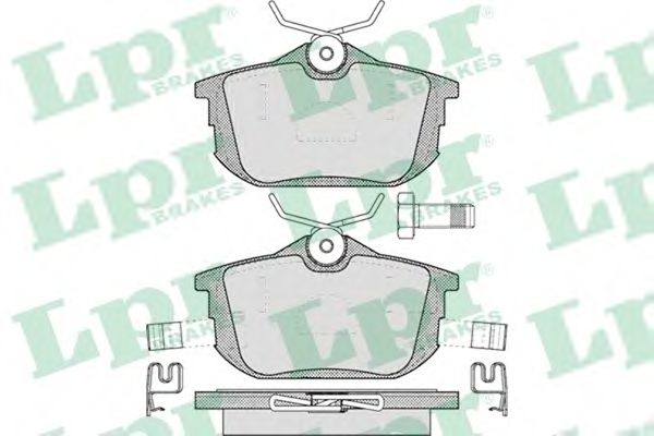 LPR - 05P621 - Комплект тормозных колодок, дисковый тормоз (Тормозная система)