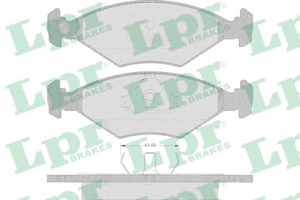 LPR - 05P632 - Комплект тормозных колодок, дисковый тормоз (Тормозная система)