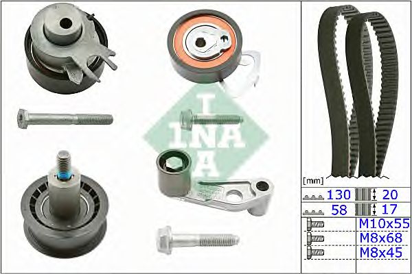 INA - 530 0360 10 - Комплект ремня ГРМ (Ременный привод)