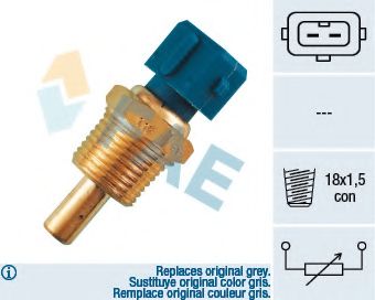 FAE - 33150 - Датчик, температура охлаждающей жидкости (Приготовление смеси)