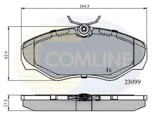 COMLINE - CBP01127 - Комплект тормозных колодок, дисковый тормоз (Тормозная система)