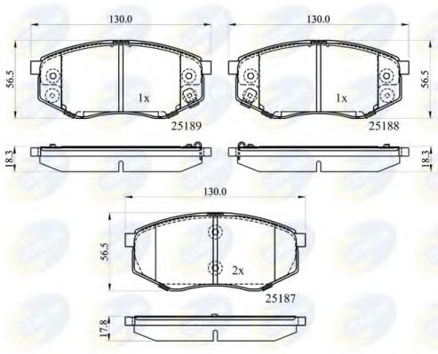 COMLINE - CBP32194 - Комплект тормозных колодок, дисковый тормоз (Тормозная система)