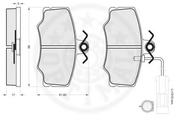 OPTIMAL - 12056 - Комплект тормозных колодок, дисковый тормоз (Тормозная система)