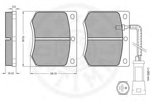 OPTIMAL - 9307 - Комплект тормозных колодок, дисковый тормоз