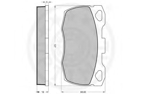 OPTIMAL - 9545 - Комплект тормозных колодок, дисковый тормоз (Тормозная система)