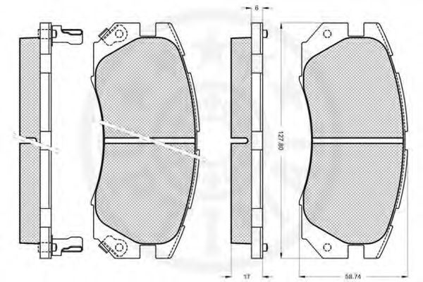 OPTIMAL - 9788 - Комплект тормозных колодок, дисковый тормоз