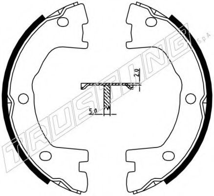 TRUSTING - 034.101 - Комплект тормозных колодок, стояночная тормозная система (Тормозная система)