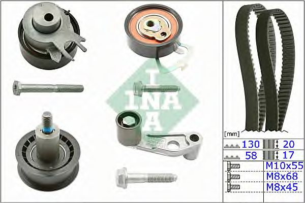 INA - 530 0089 10 - Комплект ремня ГРМ (Ременный привод)